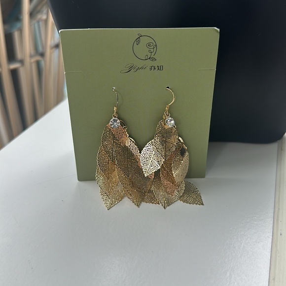 Sterling Silver 925 Chain Link Textured Dangly Earrings - Picture 5 of 5